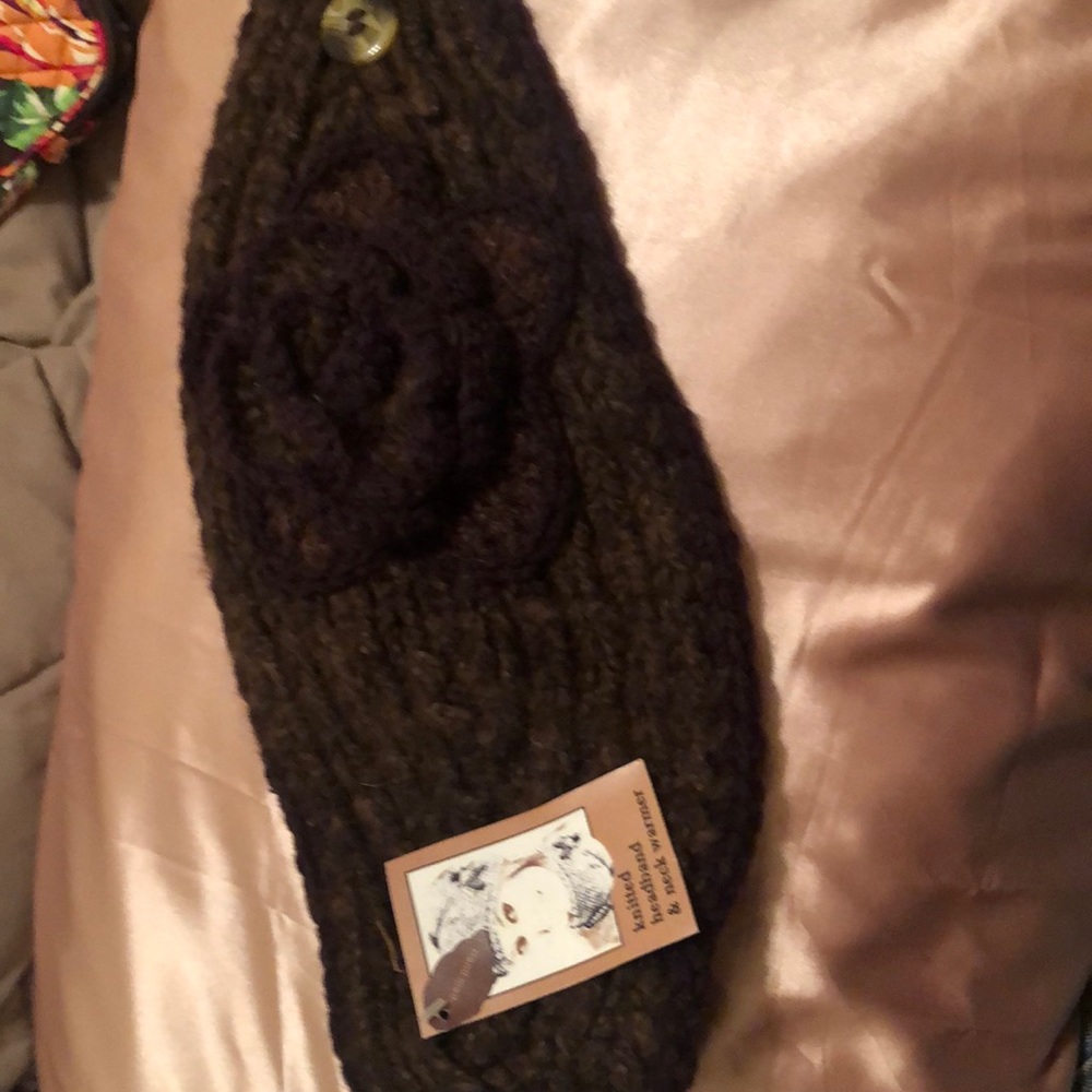 Handmade knitted headband and necklace warmer